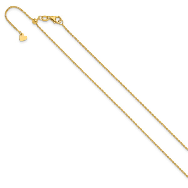 Leslie's 14K Adjustable 1.25mm Flat Cable Chain - Image 2