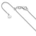 Leslie's 14K White Gold Adjustable 1.25mm Flat Cable Chain