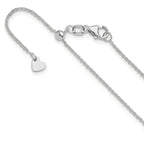 Leslie's 14K White Gold Adjustable 1.25mm Flat Cable Chain