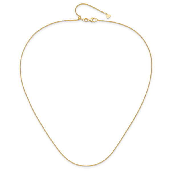 Leslie's 14K Adjustable 1.1mm Round Cable Chain - Image 4