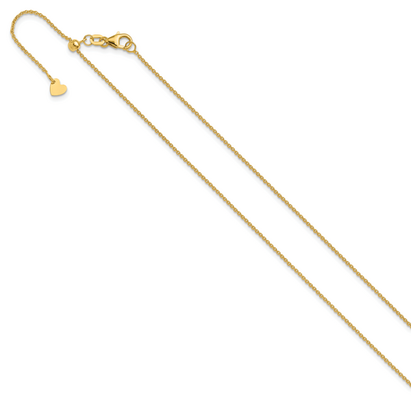 Leslie's 14K Adjustable 1.1mm Round Cable Chain - Image 2