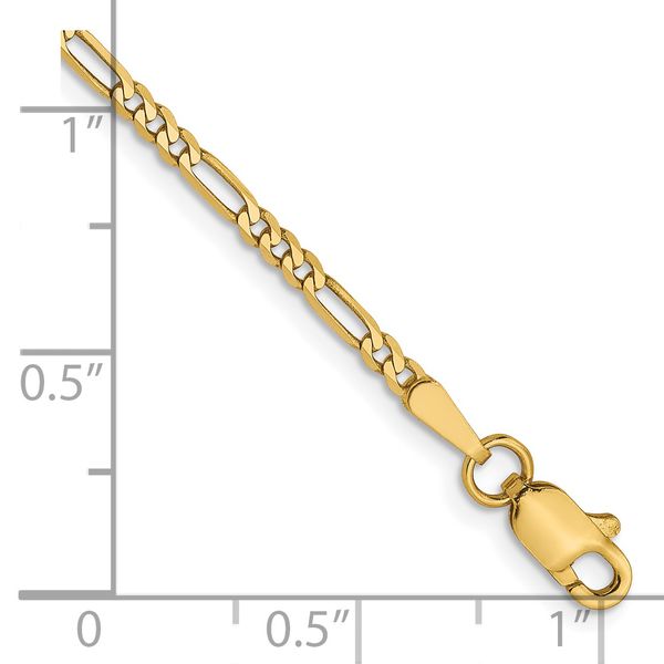 Leslie's 14K 1.8mm Flat Figaro Chain Anklet - Image 2