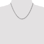 Leslie's 14K White Gold 3mm Flat Figaro Chain - Image 4