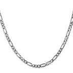 Leslie's 14K 4mm White Gold Flat Figaro Chain Lobster Clasp - Image 2