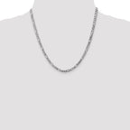 Leslie's 14K 4mm White Gold Flat Figaro Chain Lobster Clasp - Image 4