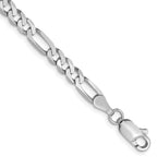 Leslie's 14K 4mm White Gold Flat Figaro Chain Lobster Clasp