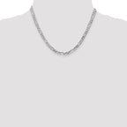Leslie's 14K White Gold 5mm Flat Figaro Chain - Image 4