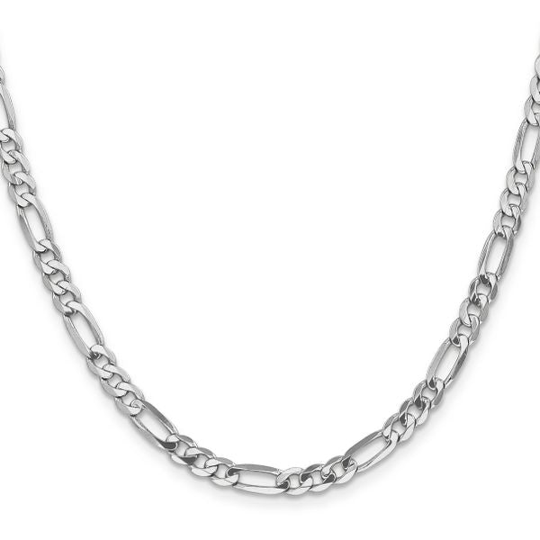 Leslie's 14K White Gold 5mm Flat Figaro Chain - Image 2