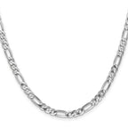 Leslie's 14K White Gold 5mm Flat Figaro Chain - Image 2