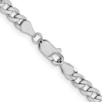 Leslie's 14K White Gold 5mm Flat Figaro Chain - Image 3