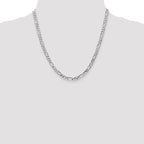 Leslie's 14K White Gold 5mm Flat Figaro Chain - Image 4
