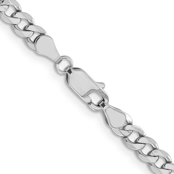 Leslie's 14K White Gold 5mm Flat Figaro Chain - Image 3