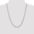 Leslie's 14K White Gold 5mm Flat Figaro Chain - Image 4