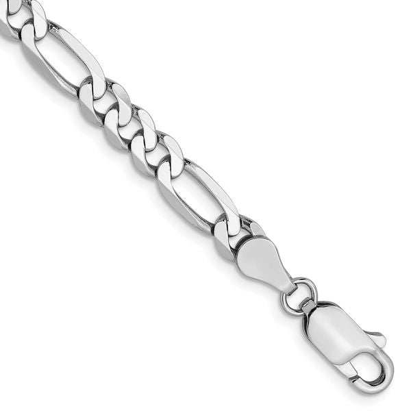 Leslie's 14K White Gold 5mm Flat Figaro Chain