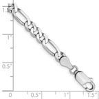 Leslie's 14K White Gold 5mm Flat Figaro Chain - Image 2