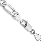 Leslie's 14K White Gold 5.5mm Flat Figaro Chain - Image 3