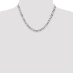 Leslie's 14K White Gold 5.5mm Flat Figaro Chain - Image 4
