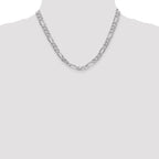 Leslie's 14K White Gold 6mm Flat Figaro Chain - Image 4