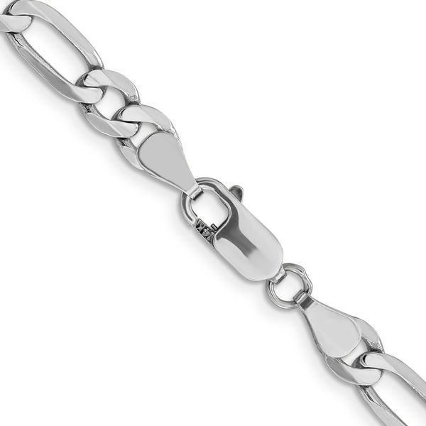 Leslie's 14K White Gold 6mm Flat Figaro Chain - Image 3