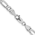 Leslie's 14K White Gold 6mm Flat Figaro Chain - Image 3