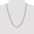 Leslie's 14K White Gold 6mm Flat Figaro Chain - Image 4