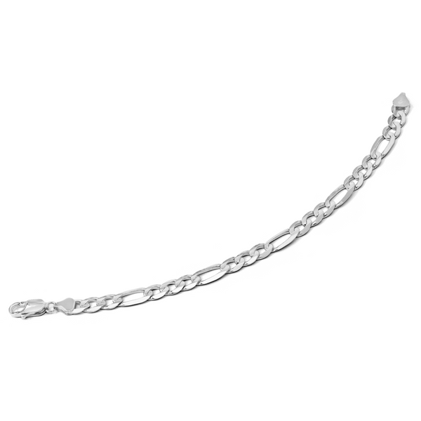 Leslie's 14K White Gold 6mm Flat Figaro Chain - Image 2