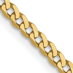 Leslie's 14K 2.2mm Flat Beveled Curb Chain