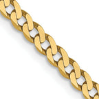 Leslie's 14K 2.3mm Flat Beveled Curb Chain