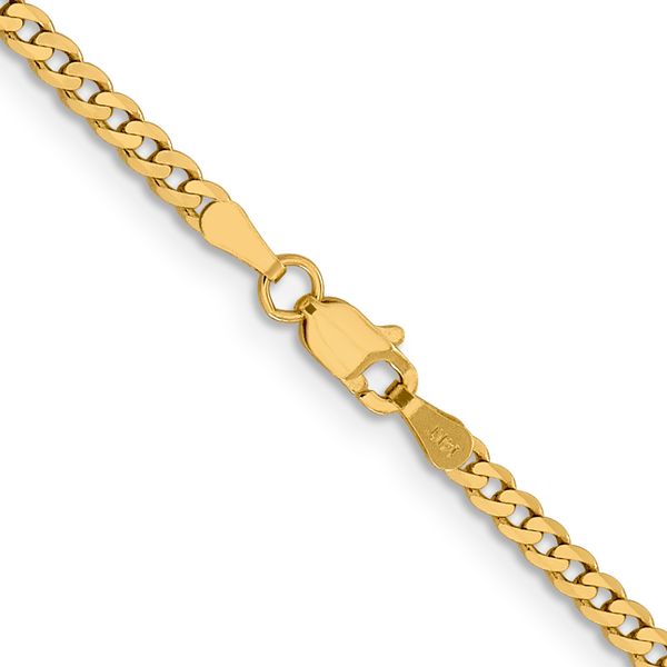 Leslie's 14K 2.3mm Flat Beveled Curb Chain - Image 3