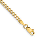 Leslie's 14K 2.3mm Flat Beveled Curb Chain