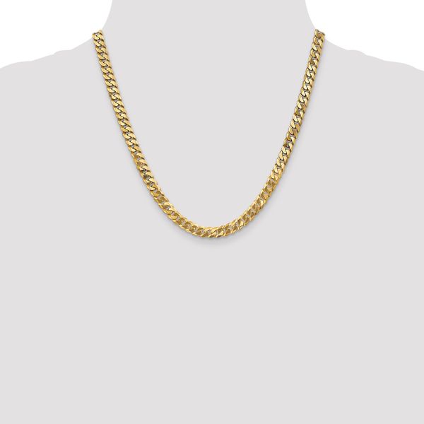 Leslie's 14K 6.1mm Flat Beveled Curb Chain - Image 4