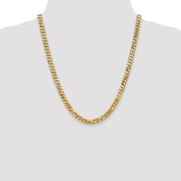 Leslie's 14K 6.1mm Flat Beveled Curb Chain - Image 4