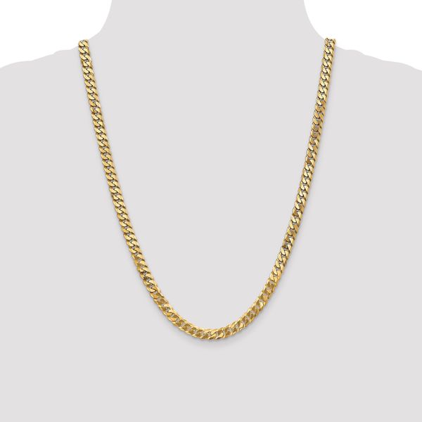 Leslie's 14K 6.1mm Flat Beveled Curb Chain - Image 4