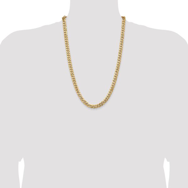 Leslie's 14K 8mm Flat Beveled Curb Chain - Image 4