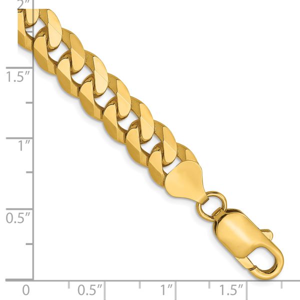 Leslie's 14K 8mm Flat Beveled Curb Chain - Image 2