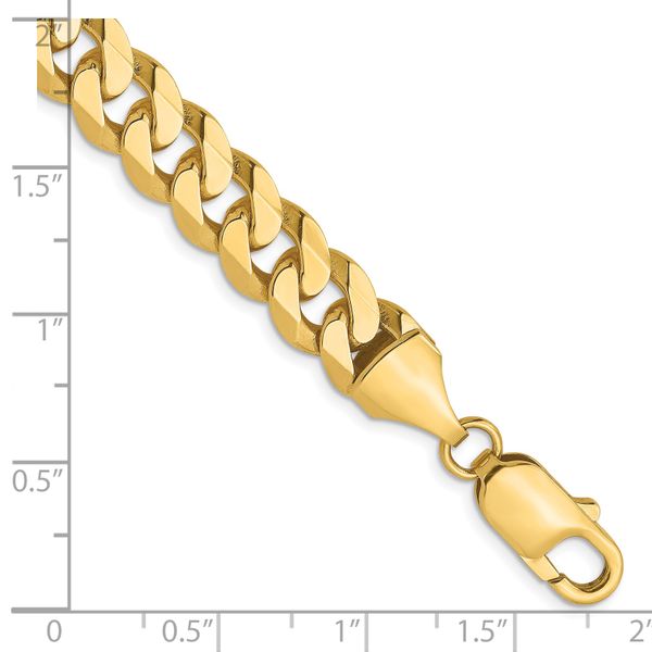 Leslie's 14K 8.75mm Flat Beveled Curb Chain - Image 2