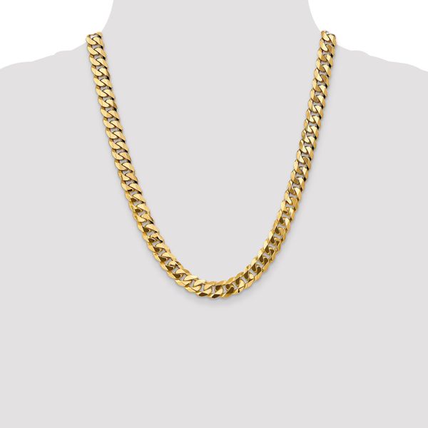 Leslie's 14K 9.5mm Flat Beveled Curb Chain - Image 4