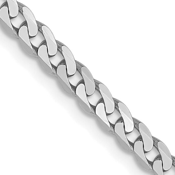 Leslie's 14K White Gold 2.9mm Flat Beveled Curb Chain