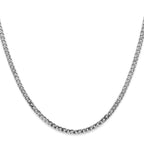 Leslie's 14K White Gold 2.9mm Flat Beveled Curb Chain - Image 2