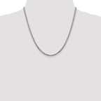 Leslie's 14K White Gold 2.9mm Flat Beveled Curb Chain - Image 4