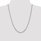 Leslie's 14K White Gold 2.9mm Flat Beveled Curb Chain - Image 4
