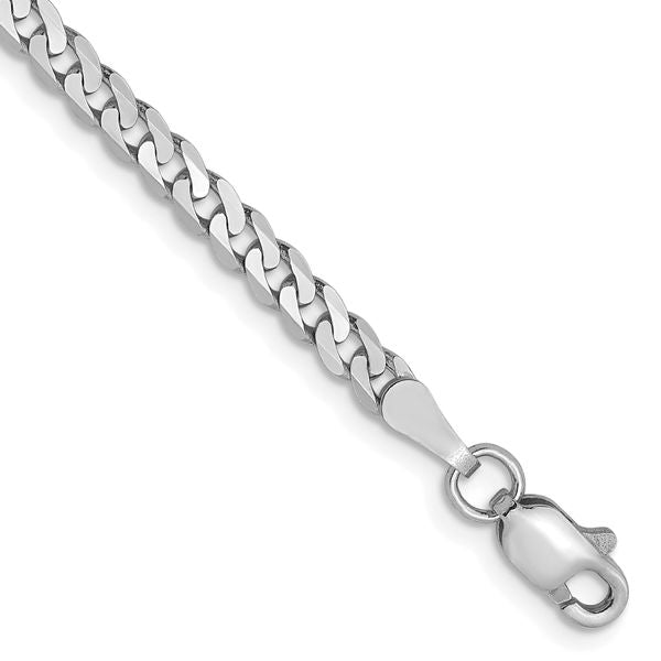 Leslie's 14K White Gold 2.9mm Flat Beveled Curb Chain