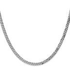 Leslie's 14K White Gold 3.9mm Flat Beveled Curb Chain - Image 2