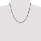 Leslie's 14K White Gold 3.9mm Flat Beveled Curb Chain - Image 4