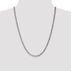 Leslie's 14K White Gold 3.9mm Flat Beveled Curb Chain - Image 4