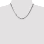Leslie's 14K White Gold 4.5mm Flat Beveled Curb Chain - Image 4