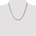 Leslie's 14K White Gold 4.5mm Flat Beveled Curb Chain - Image 4