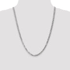 Leslie's 14K White Gold 4.5mm Flat Beveled Curb Chain - Image 4