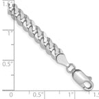 Leslie's 14K White Gold 4.5mm Flat Beveled Curb Chain - Image 2
