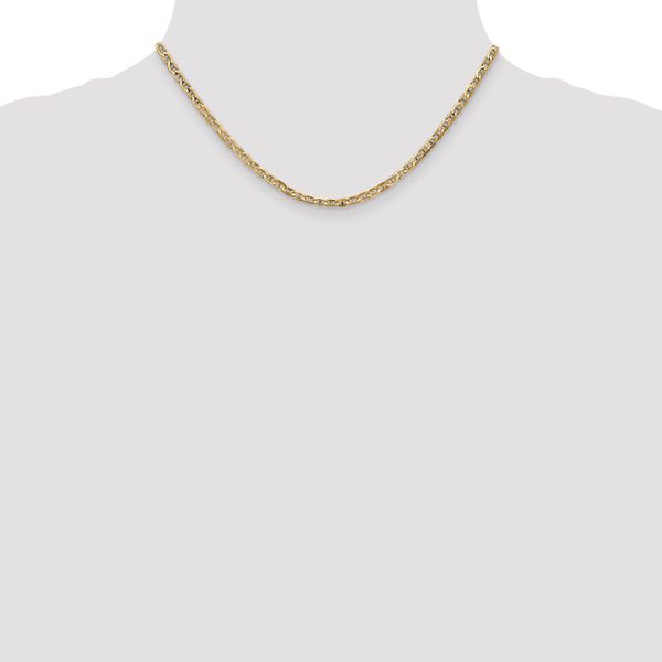 Leslie's 14K 3mm Concave Anchor Chain - Image 4